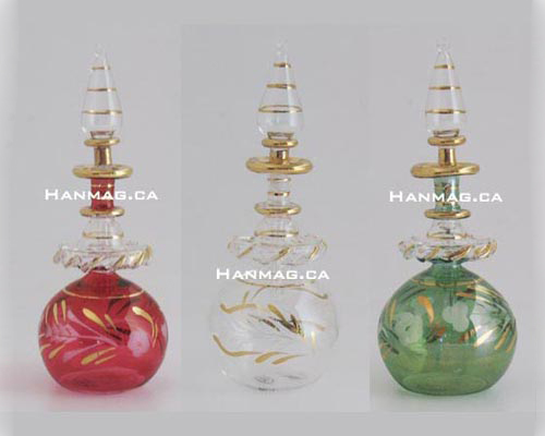 Choose 3 Egyptian Glass Perfume Bottles 5 Colors #762 - Picture 1 of 1